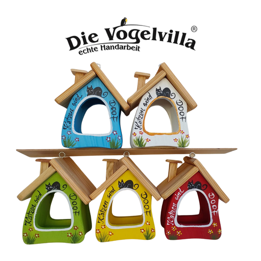 5er Set Futterhaus Die Futterstube - "Katzen sind doof"
