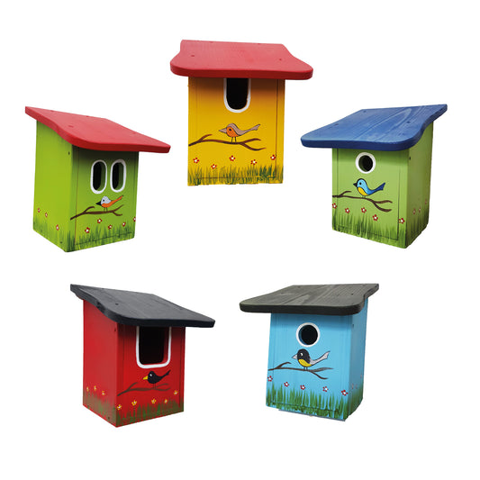 5er Set Gartenvogelhütten (5 Farben)