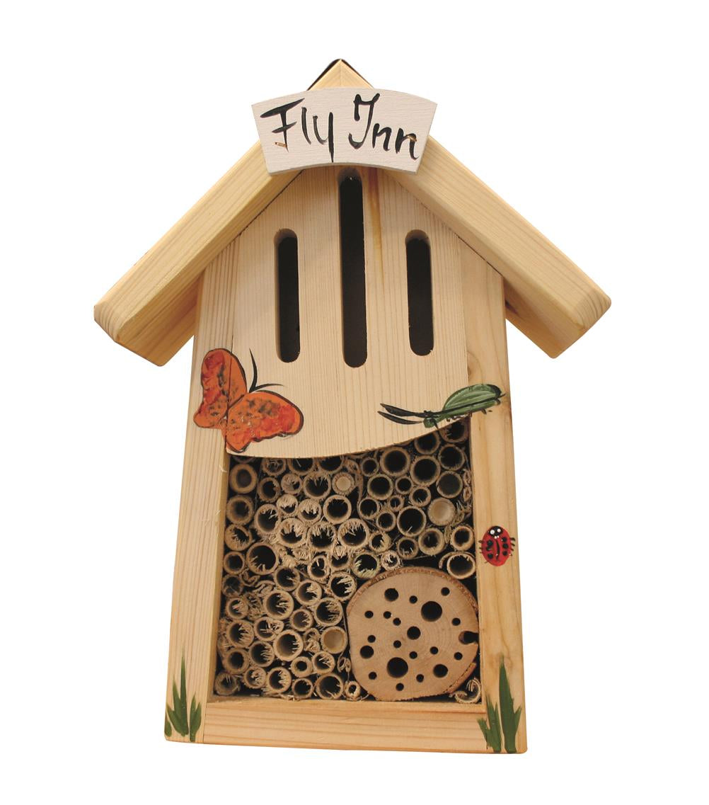 6er Set Insektenhotel Mini Fly Inn bunt bemalt