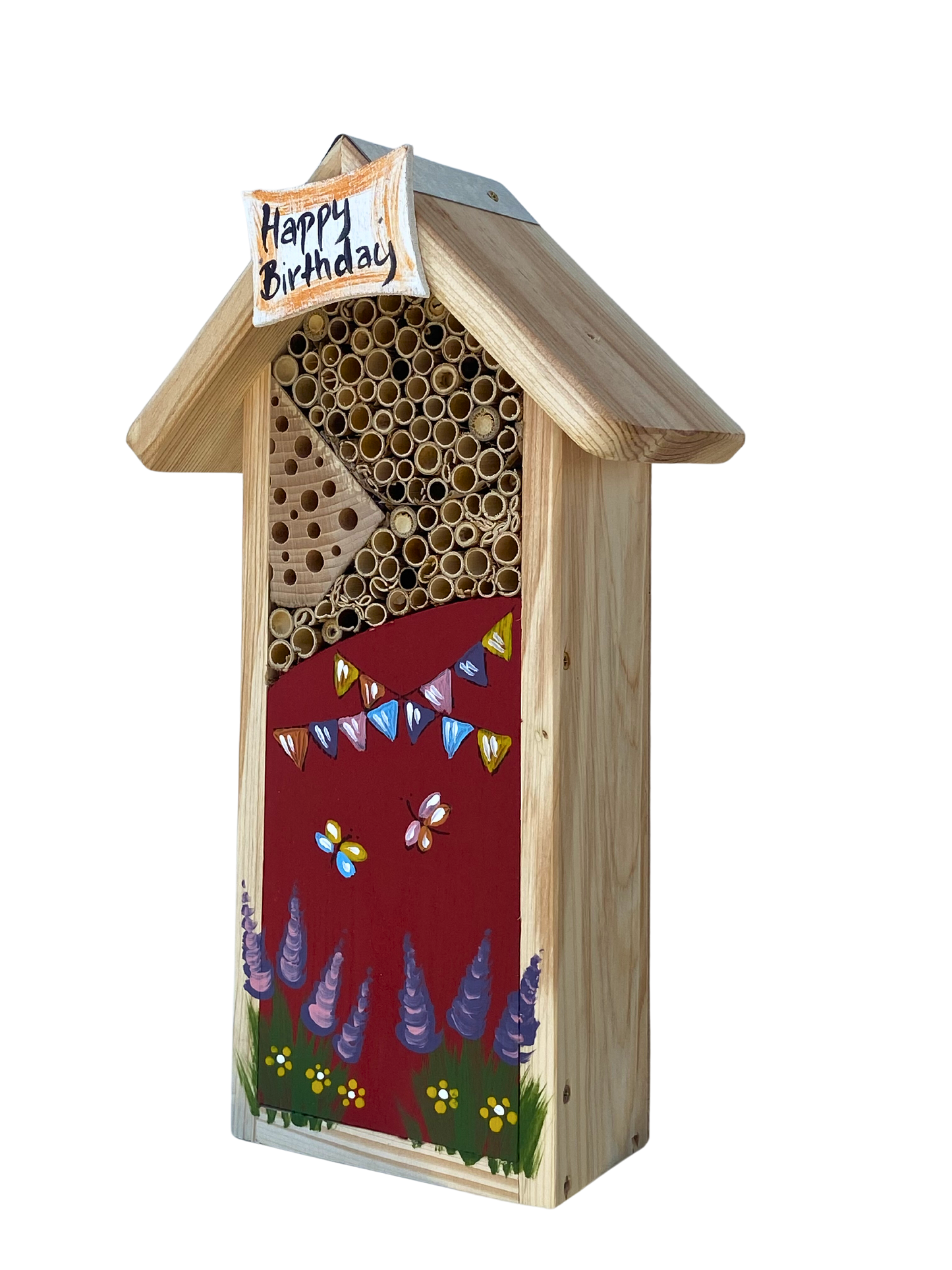 6er Set Insektenhaus - Insektenhotel klein "Alles Gute"