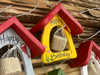 Futterschaukel Minibistro "Happy Birdsday"