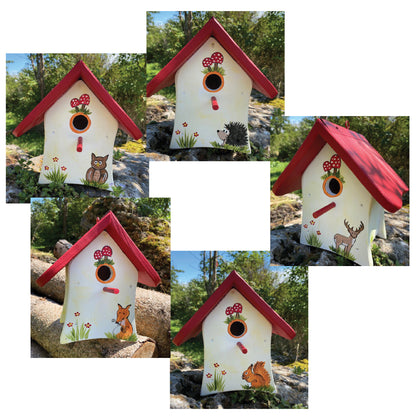 SET Nistkasten „Waldhütte Tiere des Waldes II" hängend 5 Stk.