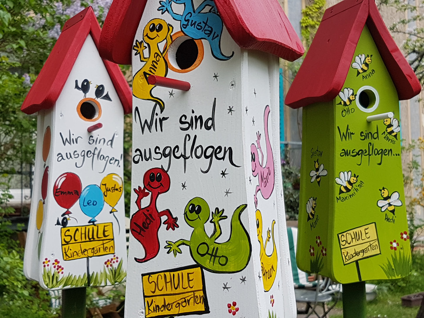 Nisttürmchen "Gespenster" weiß - personalisiert