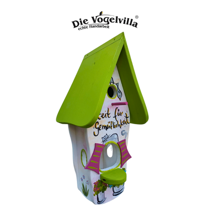 Kombiniertes Vogelhaus - Minivilla 1 "Zeit für Gemütlichkeit"