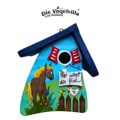 Vogelvilla Nistkasten - Nistmini  "Hier wohnt das Glück"