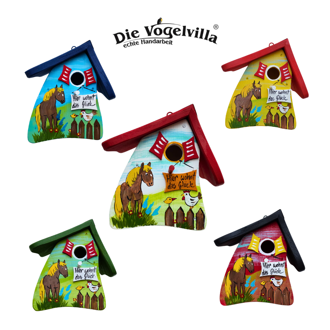 Vogelvilla Nistkasten - Nistmini  "Hier wohnt das Glück"
