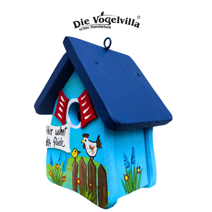 Vogelvilla Nistkasten - Niststube  "Hier wohnt das Glück" Hühner