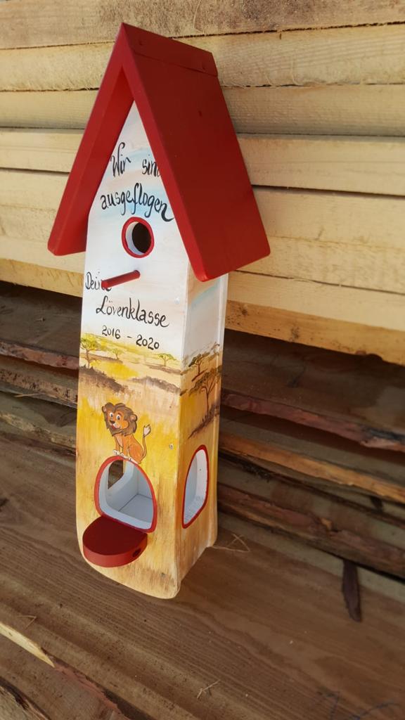 Kombiniertes Vogelhaus - Minivilla 2 mit Landschaft und Tier