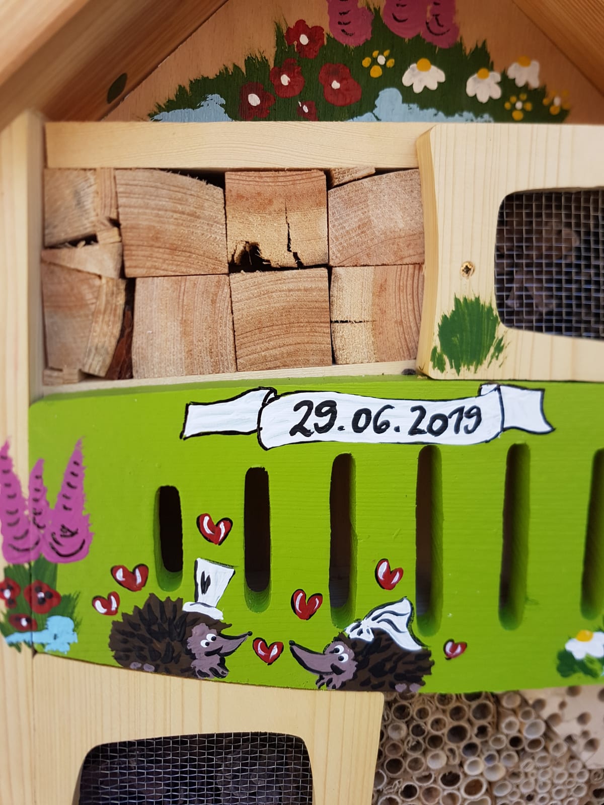 Insektenquartier Hochzeitshäuschen Natur/kiwigrün