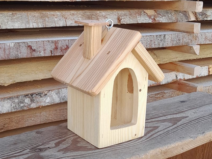 Futterhaus "Berghütte Mini" natur