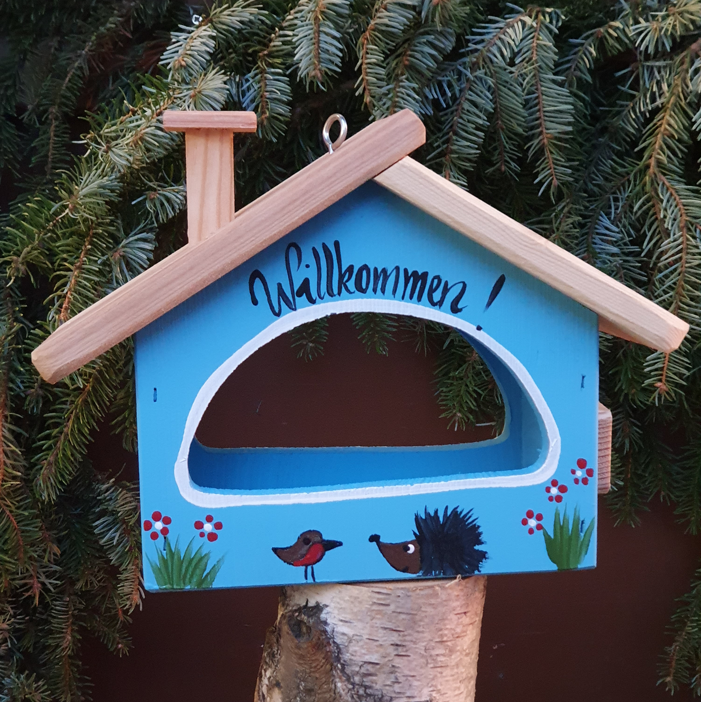 10er Set Berghütte klein 5 Farben "Willkommen"
