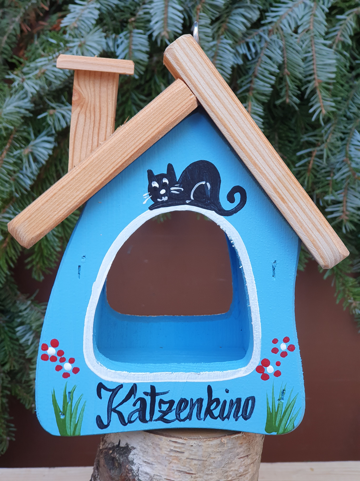 10er Set Futterhaus Die Futterstube - "Katzenkino"