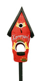 Kombiniertes Vogelhaus - Minivilla 1 Körnerparty rot