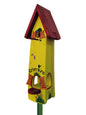 Kombiniertes Vogelhaus - Minivilla 2 Katzenkino gelb
