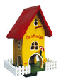 Kombiniertes Vogelhaus "Zaunvilla Bed&Breakfast" stehend gelb