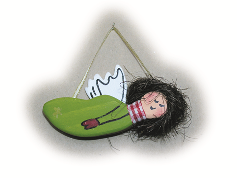 Engel fliegend Mini , kiwigrün