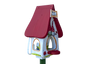 Futterhaus mit Silo - Futtervilla mini - Zwergenparty "Hier piept´s" in weiß