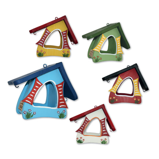 SET Futterhaus - Futtermini Hobbit langes Dach hängend 5 Stk.