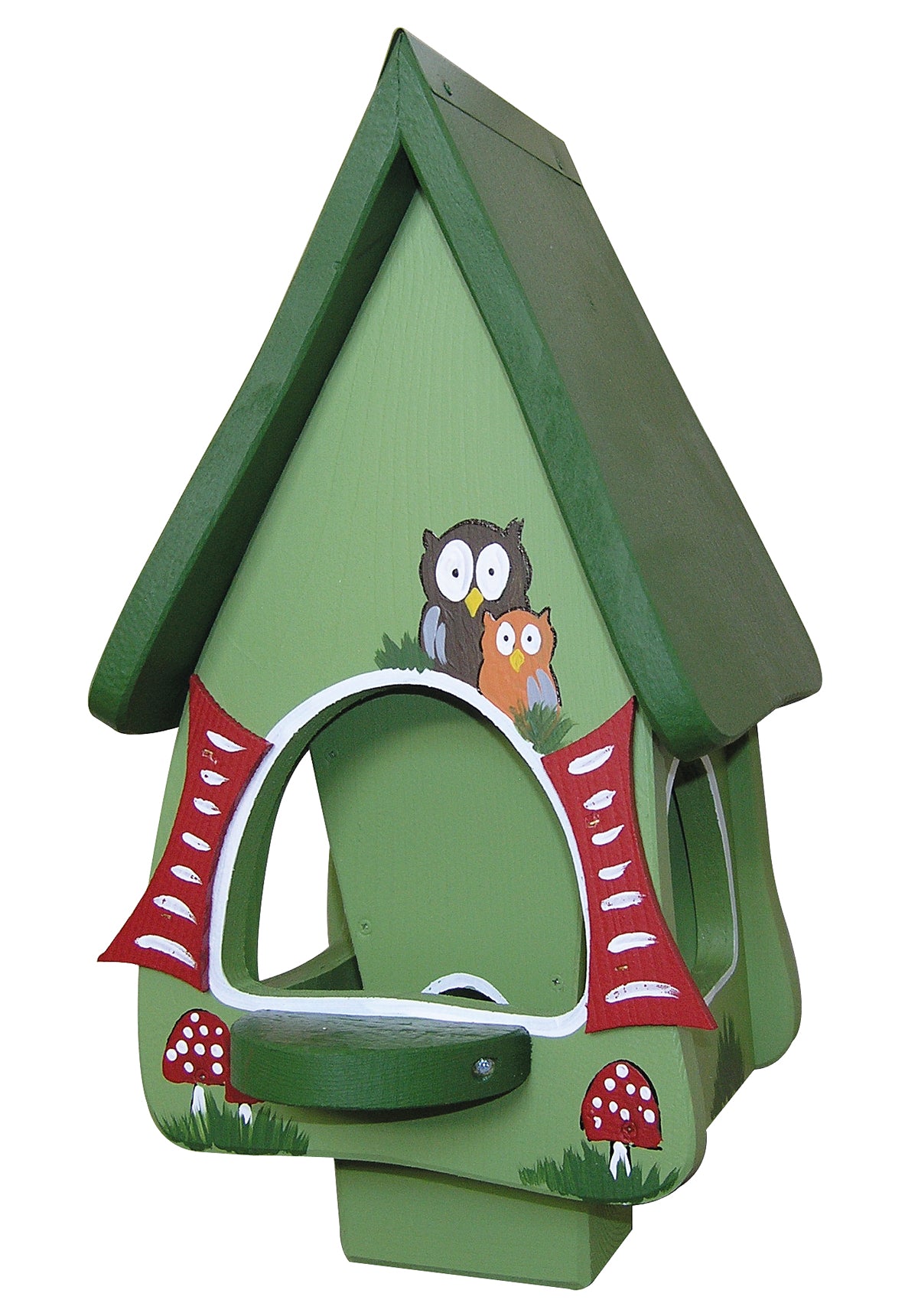 5er Set Futterhaus mit Silo - Futtervilla klein Hobbit Eulen