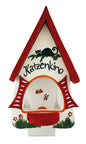 Futterhaus mit Silo - Futtervilla klein Katzenkino weiß