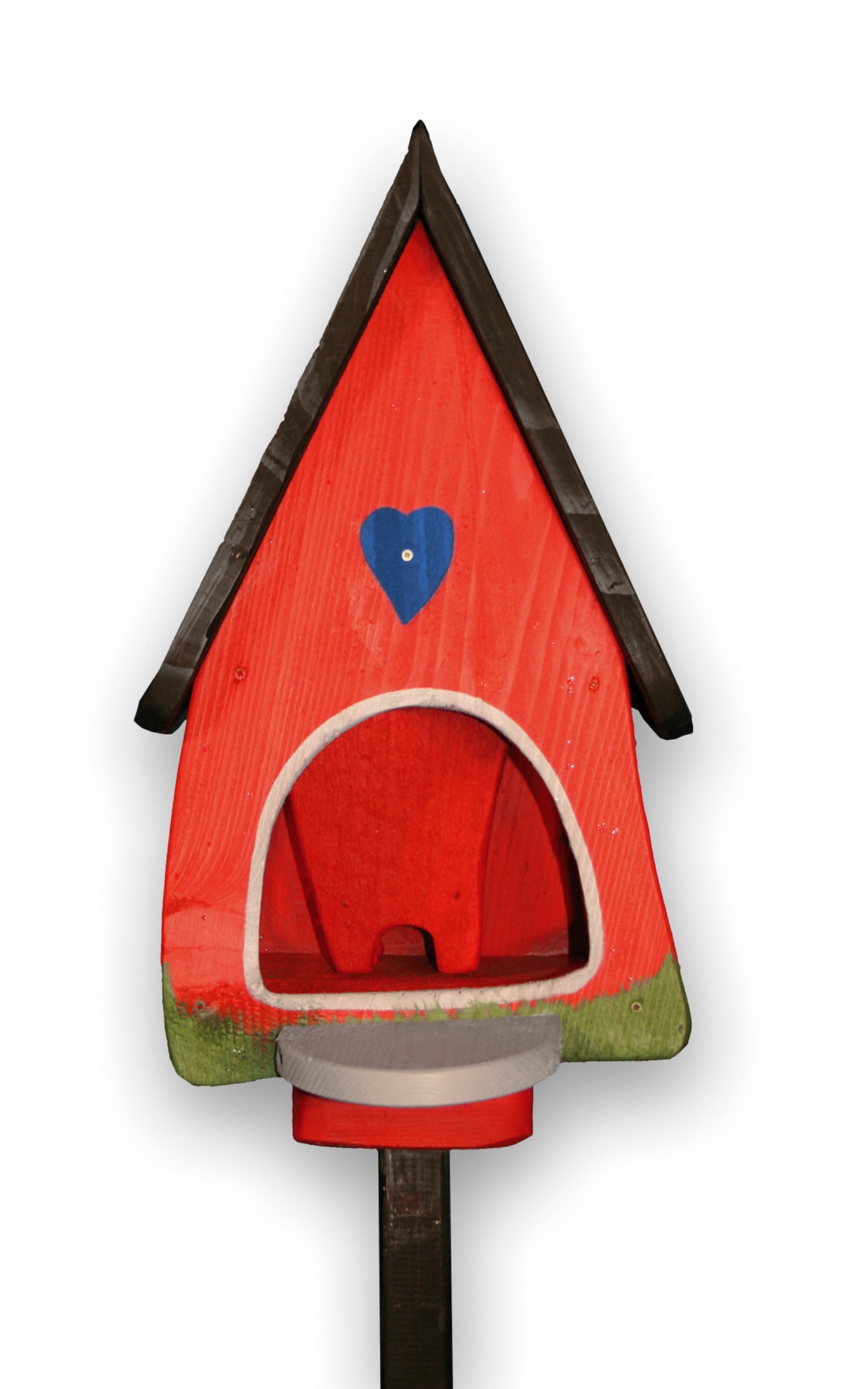Futterhaus mit Silo - Futtervilla groß Klassik rot