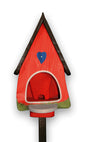 Futterhaus mit Silo - Futtervilla groß Klassik rot