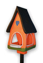 Futterhaus mit Silo - Futtervilla groß Klassik orange