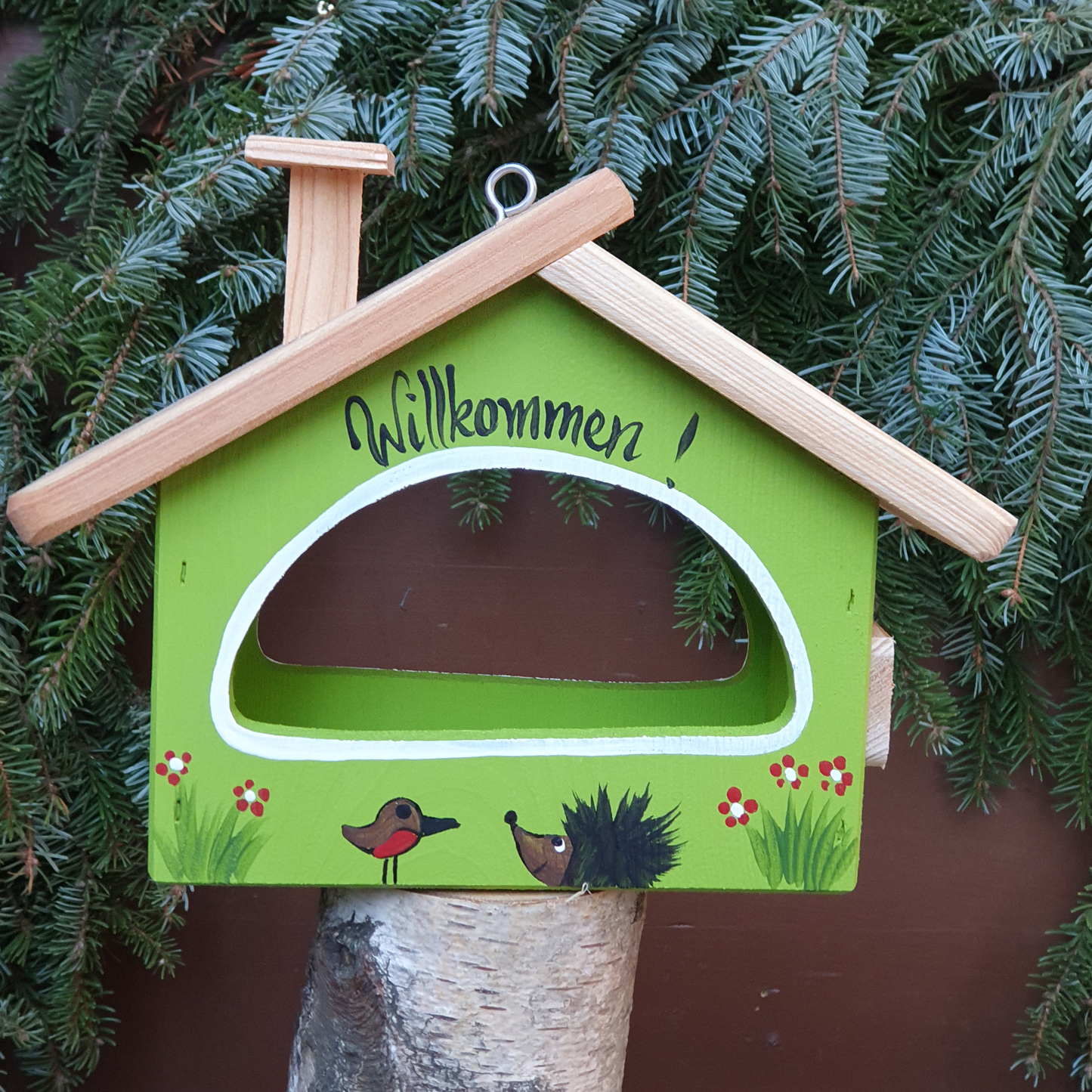 10er Set Berghütte klein 5 Farben "Willkommen"