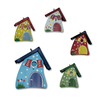 5er Set Nistkasten - Nistmini Hobbit Tupfen