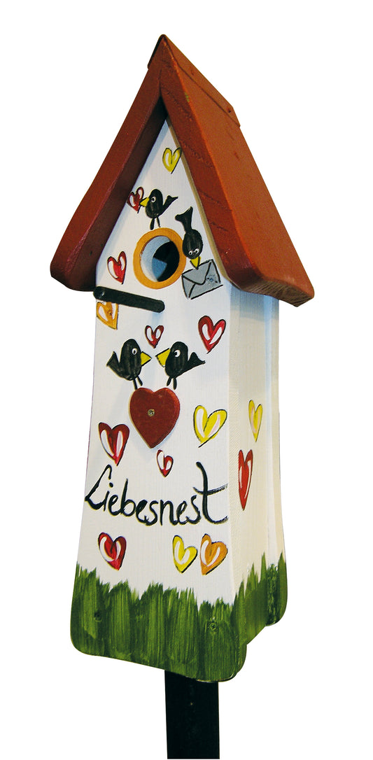Nisttürmchen Liebesnest Brief, weiß