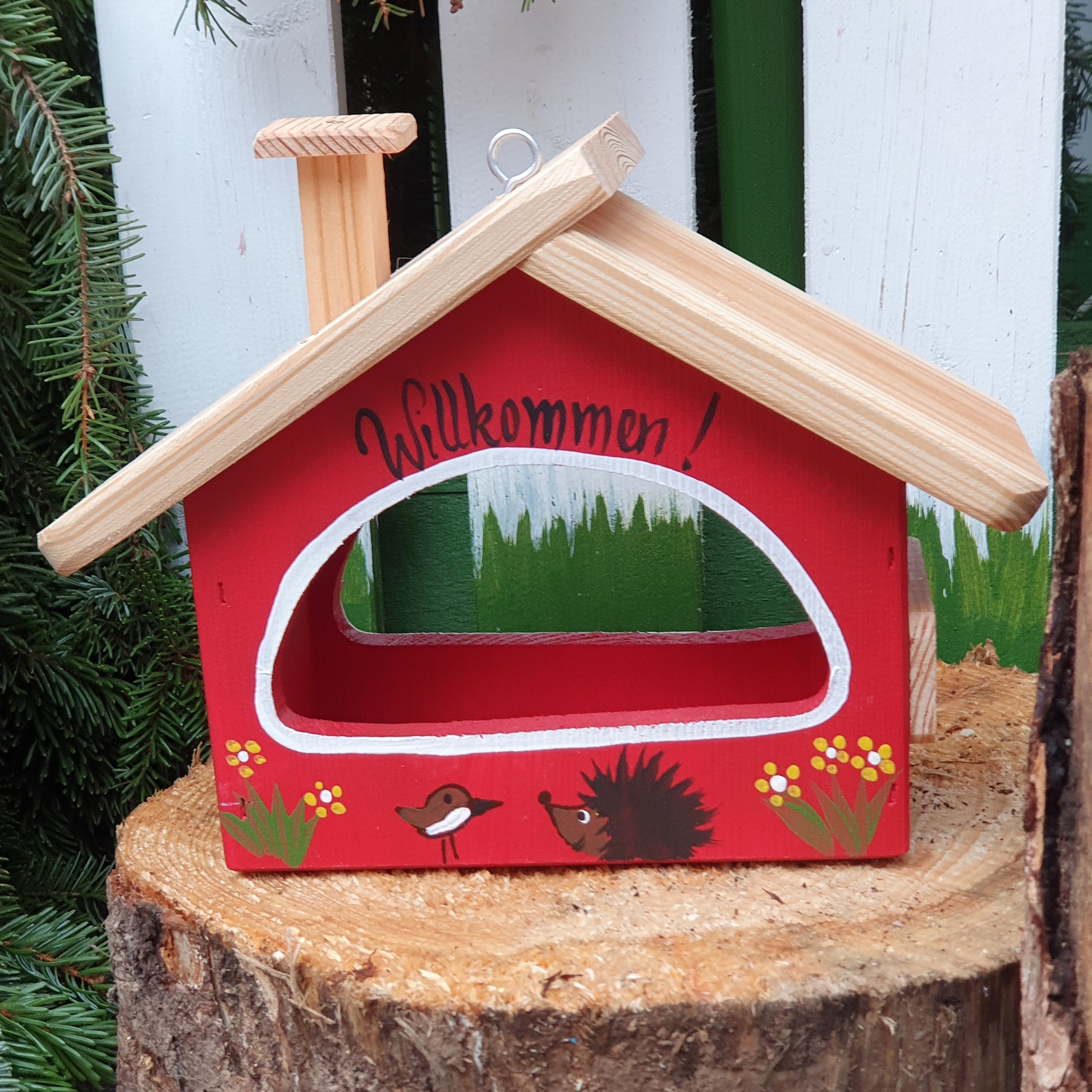 10er Set Berghütte klein 5 Farben "Willkommen"