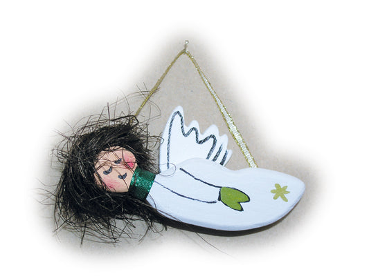 Engel fliegend 12 cm, vanillegelb