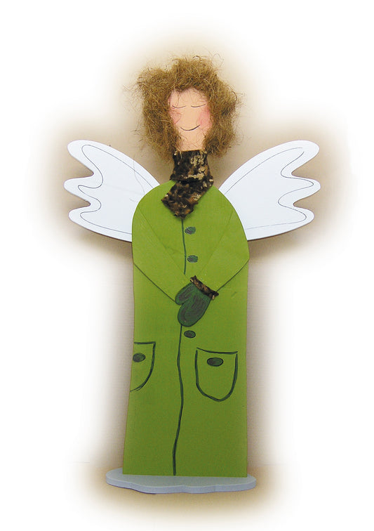 Engel mit Füßen 20 cm, kiwigrün