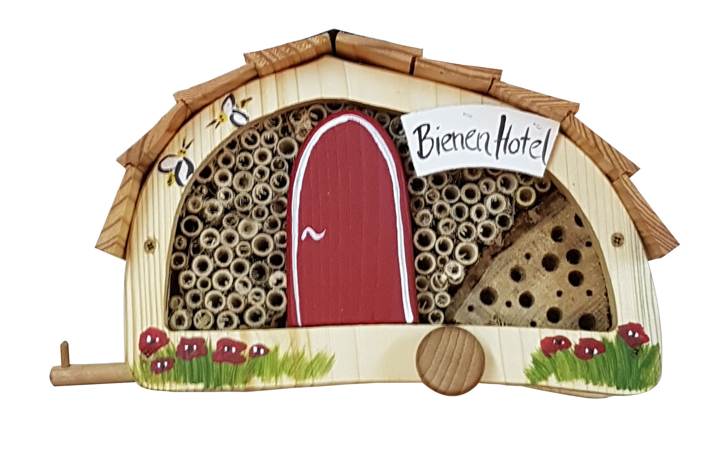 Bienenhotel Womo Bienen Hotel mit Lamellendach
