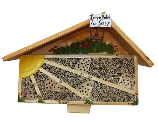 Bee hotel Bee hotel painted standing towards the sun