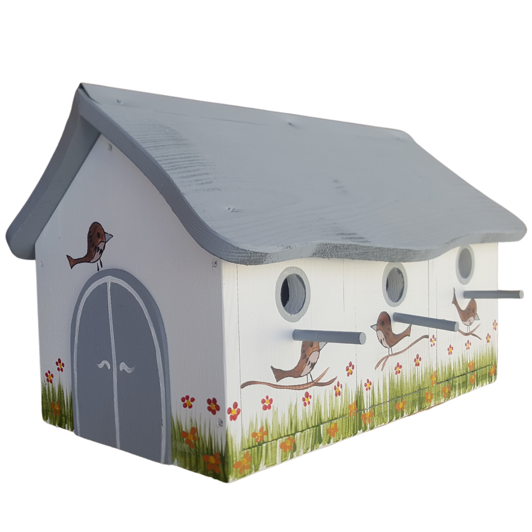 Vogelhaus, Nistkasten, Nisthaus, Spatzenscheune, stehend