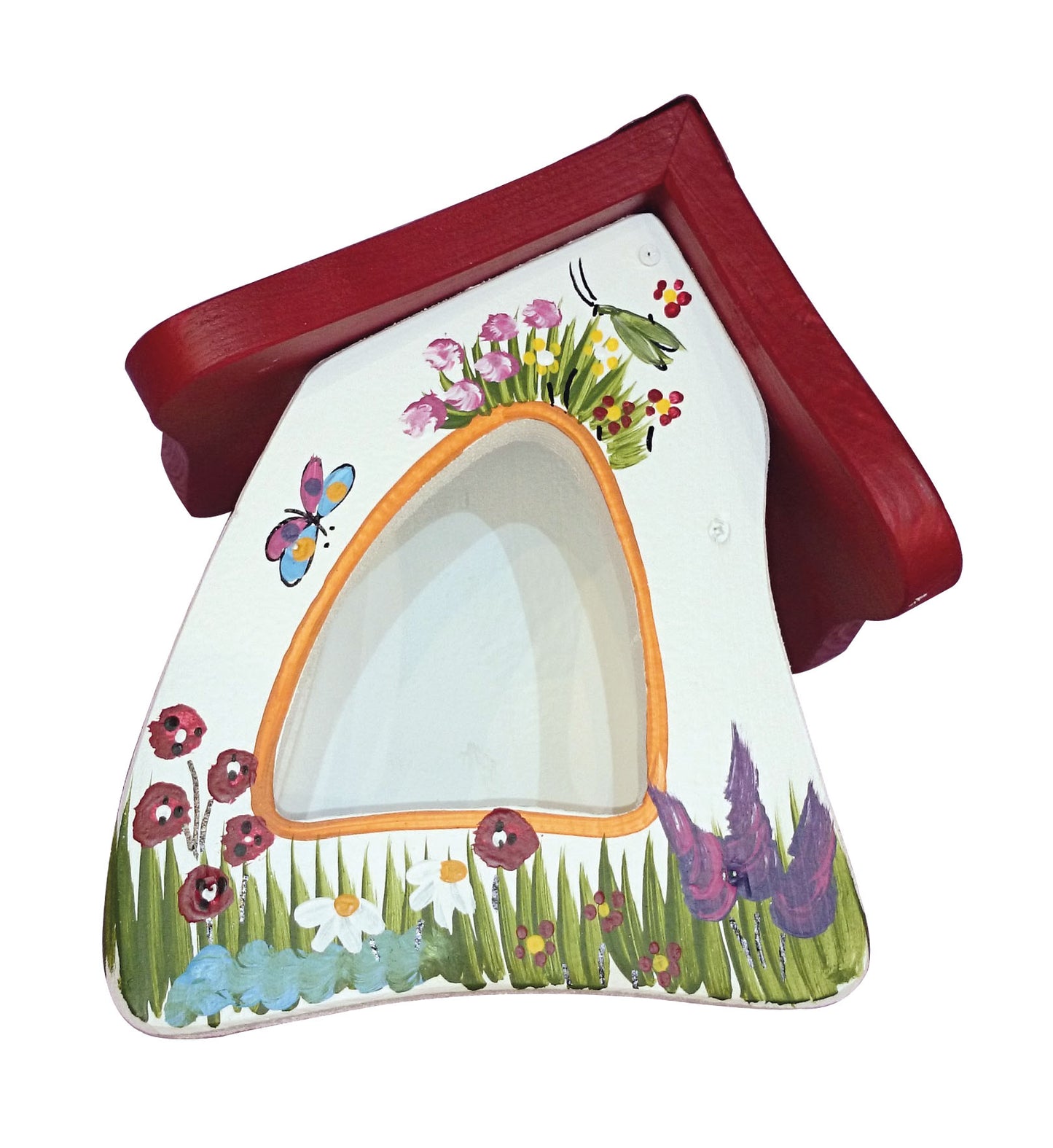 Vogelfutterhaus Futtermini hängend Gartenzauber weiß