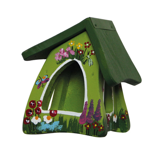 Vogelfutterhaus Futtermini hängend Gartenzauber kiwigrün