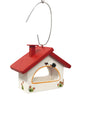 Vogelfutterhaus hängend mit Haken weiß