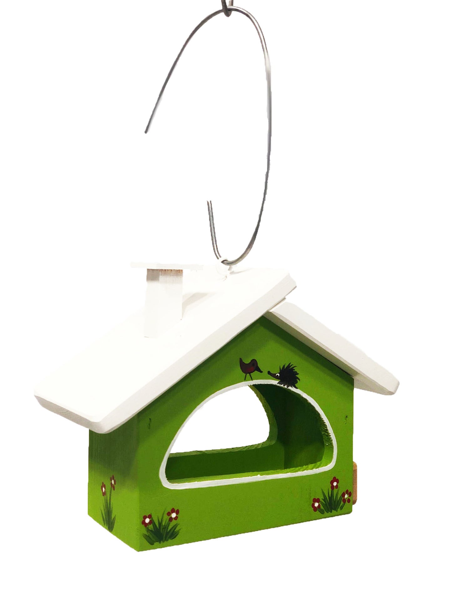 Vogelfutterhaus hängend mit Haken kiwigrün