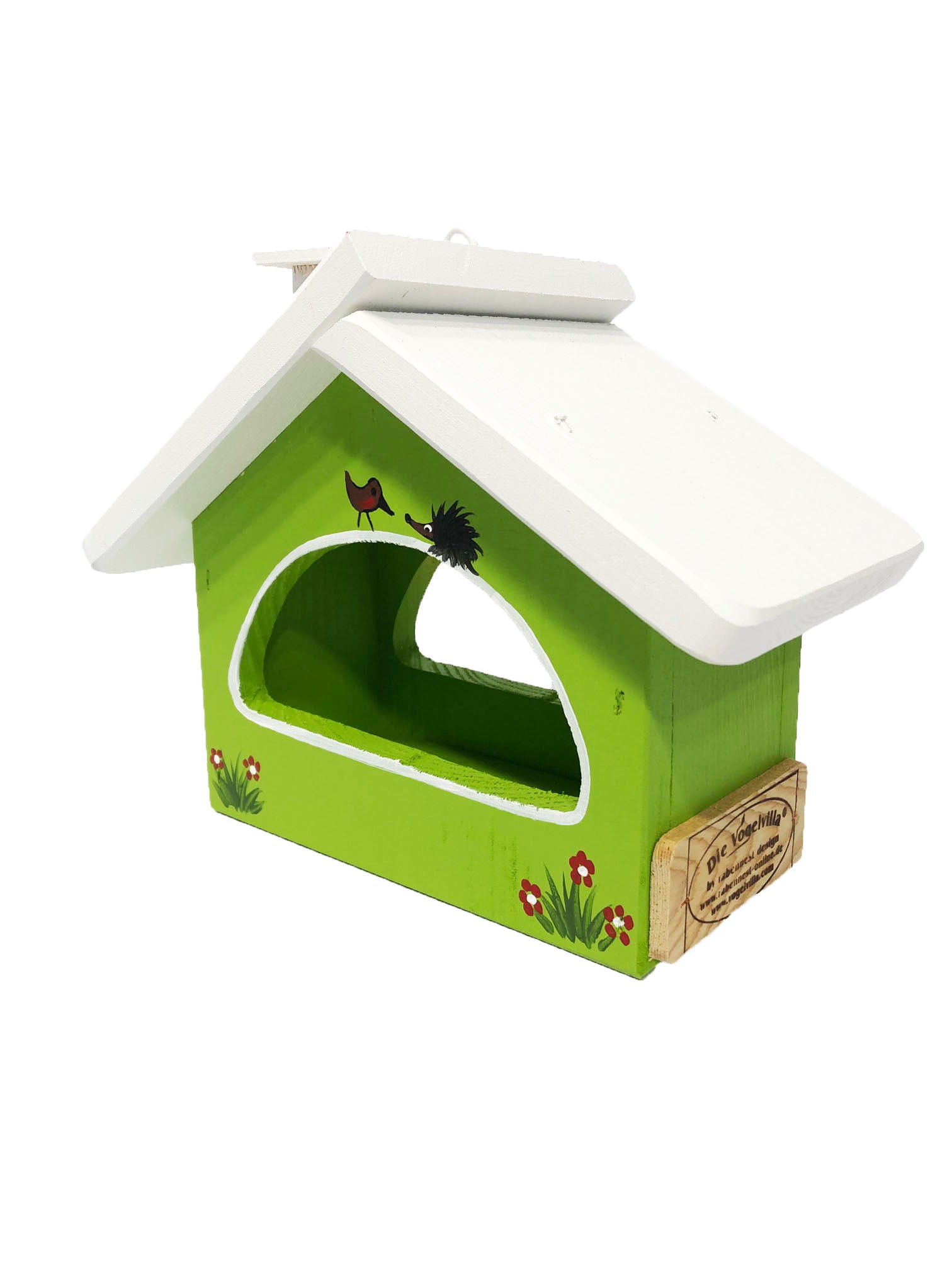 Vogelfutterhaus hängend mit Haken kiwigrün