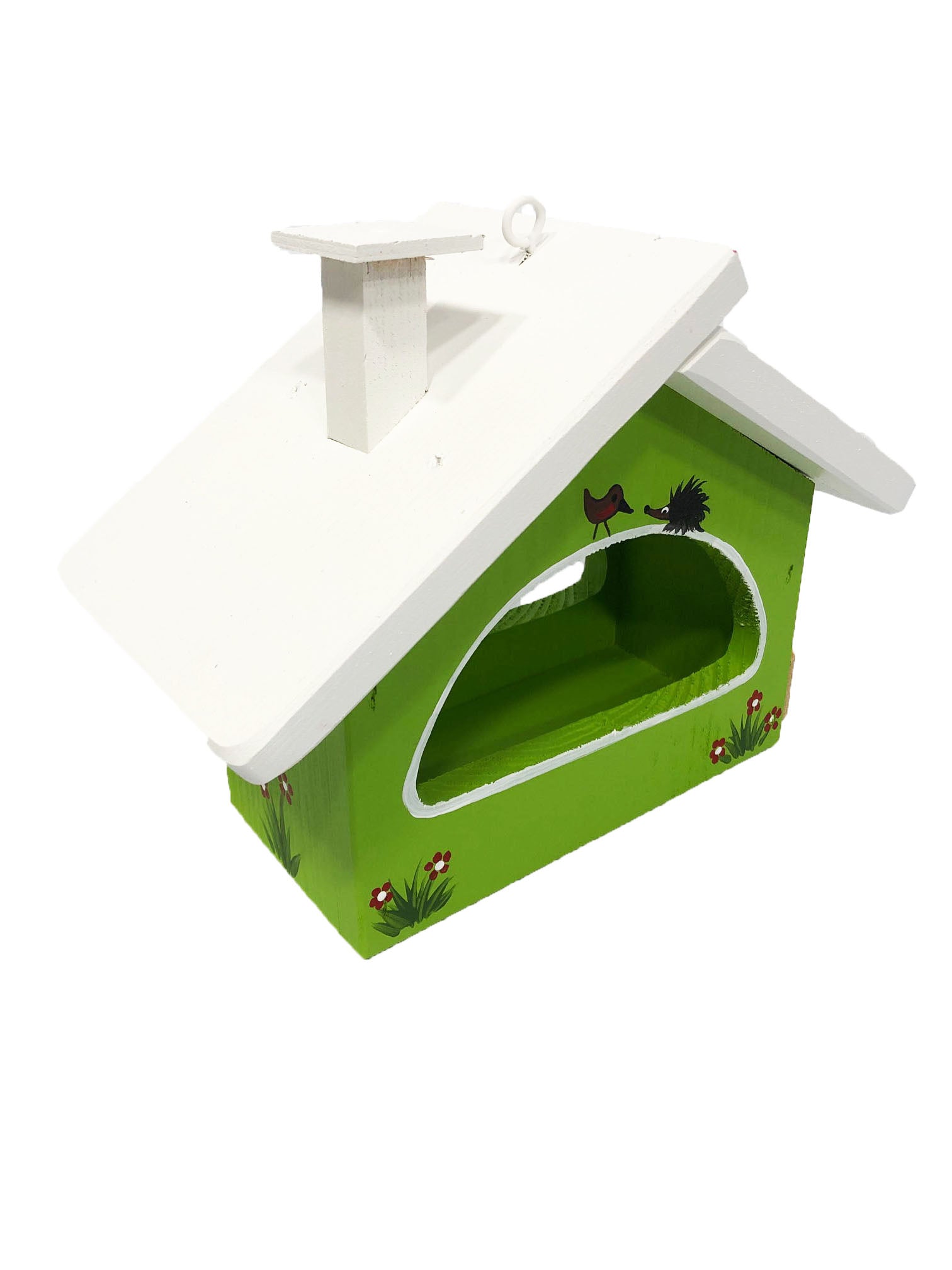 Vogelfutterhaus hängend mit Haken kiwigrün