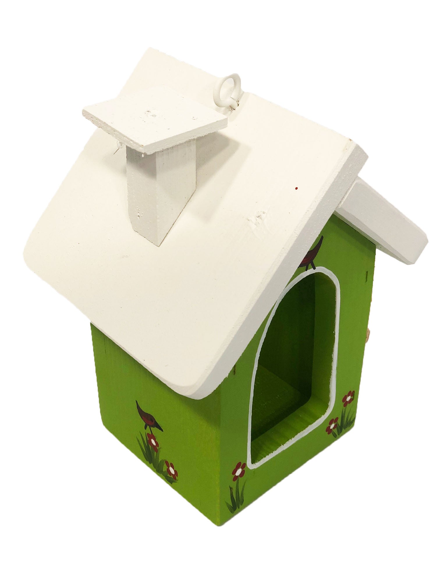 Vogelfutterhaus hängend mit Haken kiwigrün