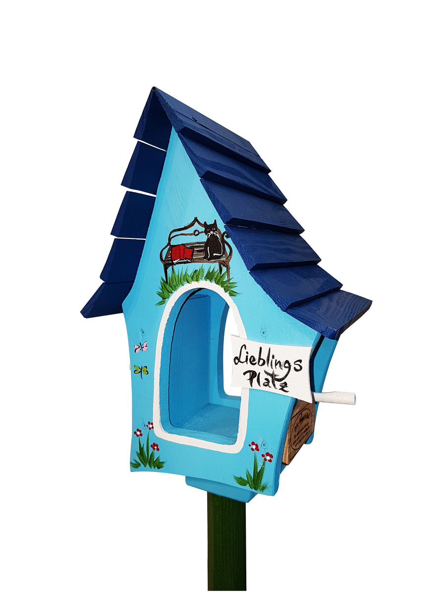 Vogelfutterhaus Lieblingsplatz hellblau