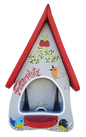 Vogelfutterhaus Futtervilla Futterplatz grau