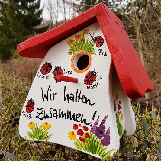 Cadeau d’adieu pour la maternelle – nichoir avec coccinelles | Crochet de suspension