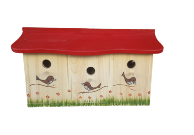 Nesting house sparrow coop wall mounting
