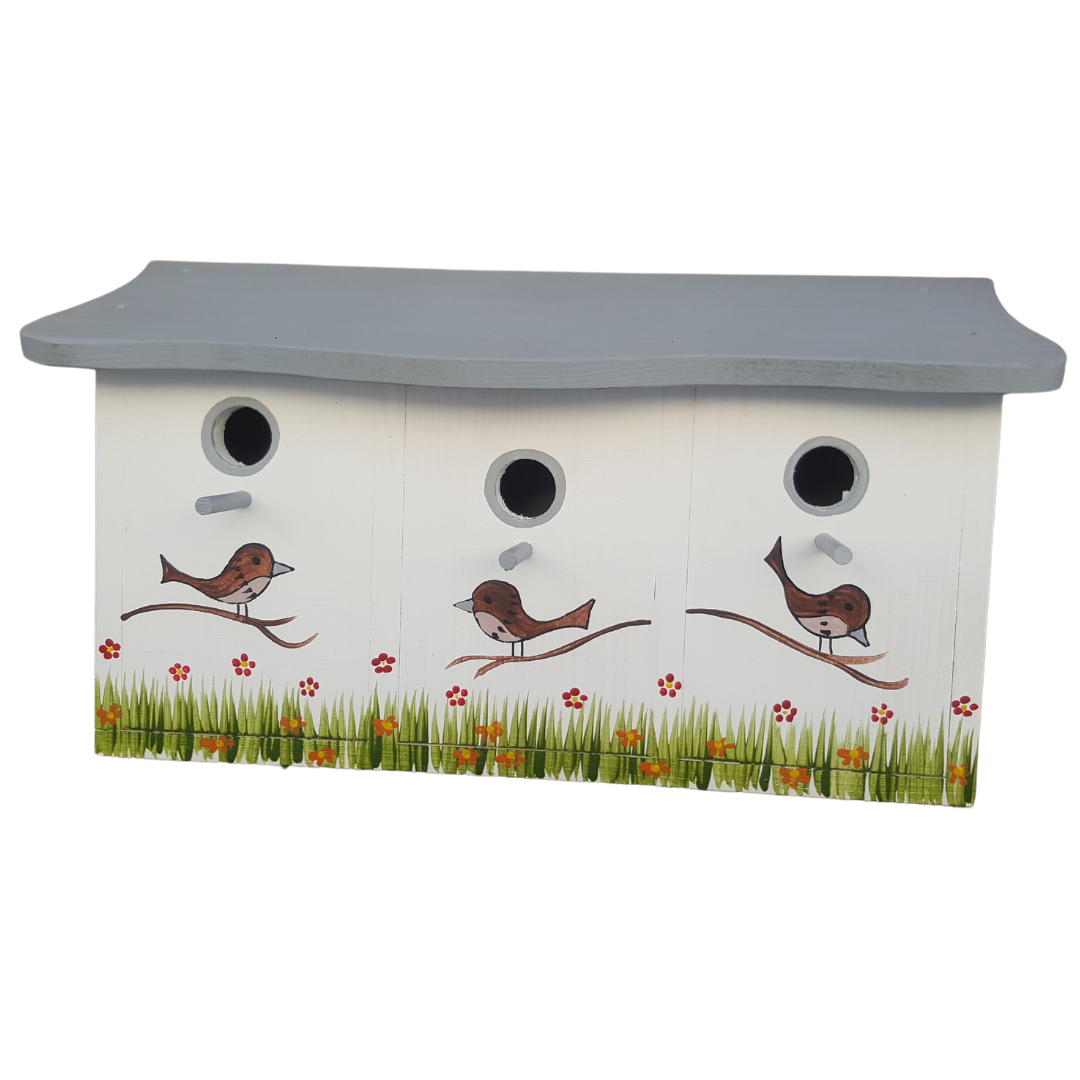 Nesting house sparrow coop wall mounting