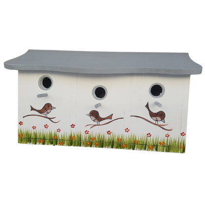 Nesting house sparrow coop wall mounting