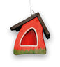 Vogelfutterhaus Futtermini hängend klassik rot
